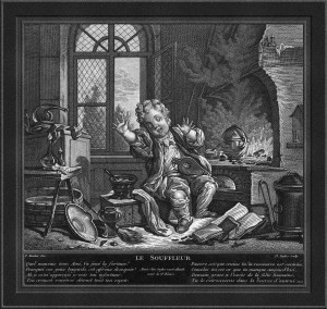 Glass Blower by Engraver Claude Augustin Duflos le Jeune Classical Art Reproduction